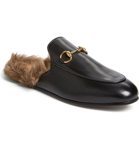 gucci loafers mule|Gucci loafers with fur.